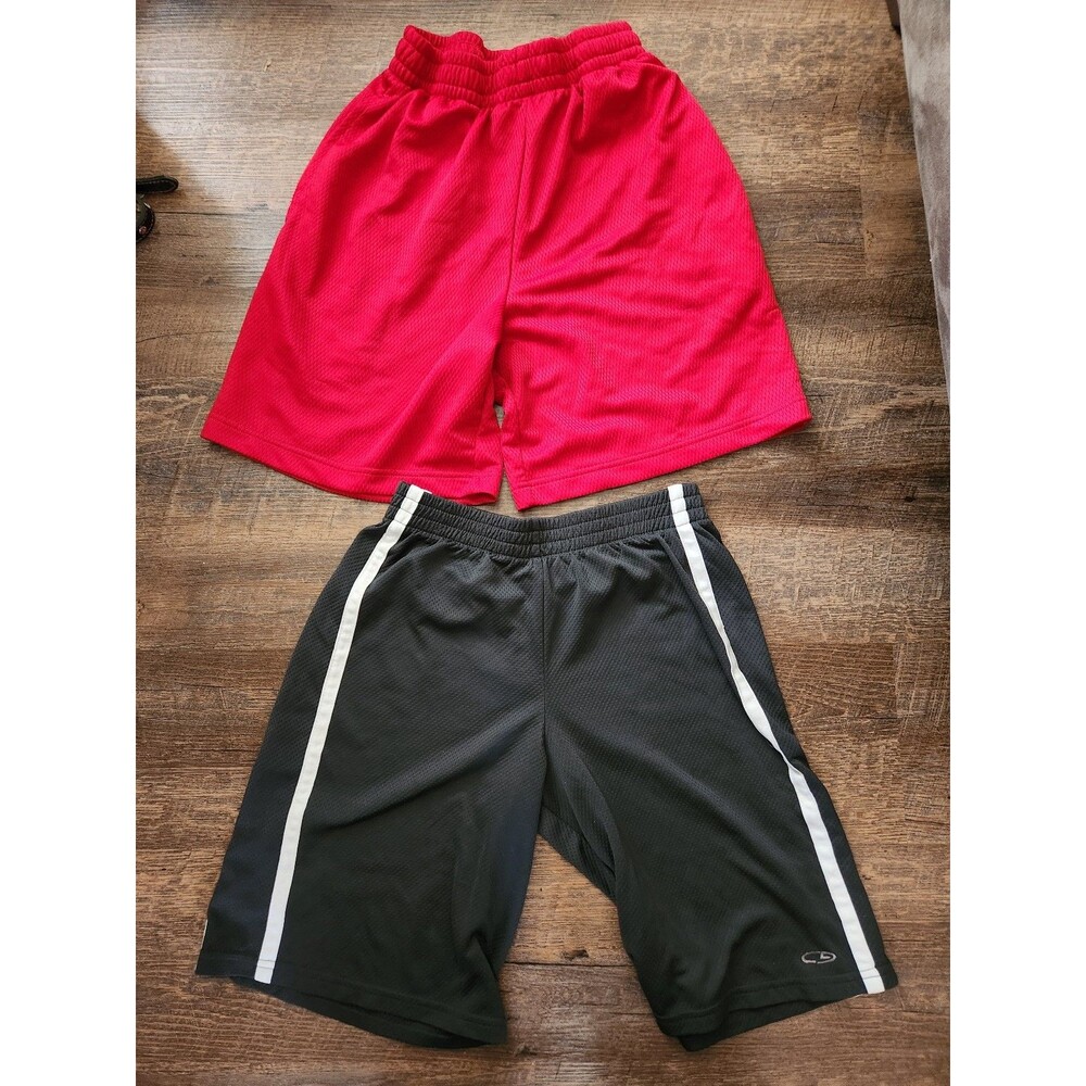 2 pairs young mens mesh shorts